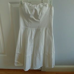 White pleated dress